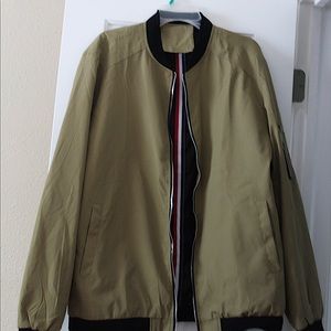 Lavnis Men’s Lightweight Soft shell Khaki Bomber jacket XL